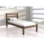 Cama  1 Plaza MADERA color miel o blanca