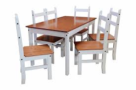 [ch 9190] Comedor 6 Mexicano BLanco o Caramelo